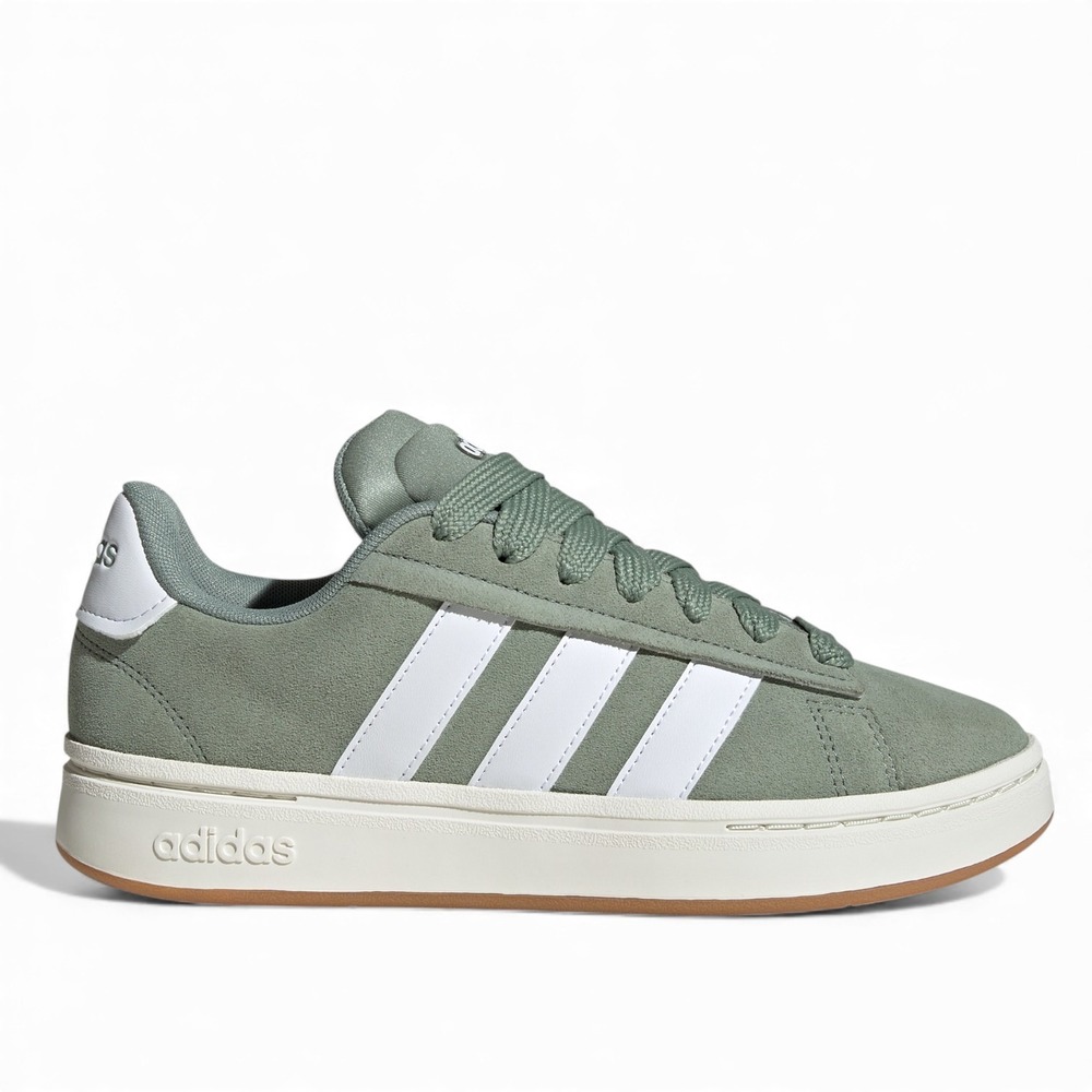 Adidas Grand Court‎ Alpha Shoes Womens 9 Silver Green Sneaker JR3143 NEW in Box